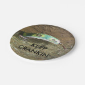 Hou Crankin de oude Geviste luik Papieren Bordje (Gekanteld)