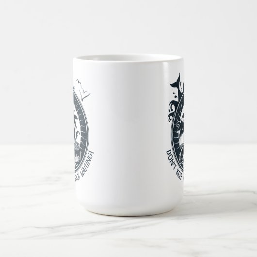 Hou dat strand niet in de steek | Tropisch woordsp Koffiemok (Center)