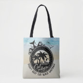 Hou dat strand niet op dat grappige Typografische Tote Bag (Voorkant)