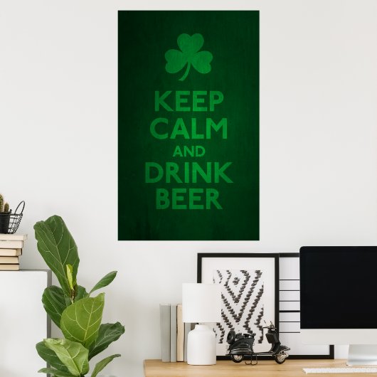 Hou de Afdruk kalm en Drink Poster (Thuiskantoor)