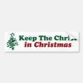 Hou de Christus vol Kerstmis. Bumpersticker (Voorkant)
