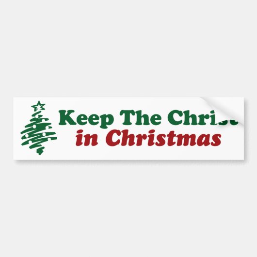 Hou de Christus vol Kerstmis. Bumpersticker (Voorkant)