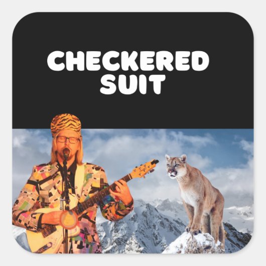 Hou de cougars op afstand. vierkante sticker (Voorkant)