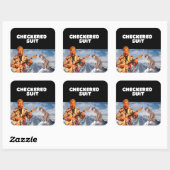 Hou de cougars op afstand. vierkante sticker (Vel)