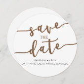 HOU DE DATUM VRIJ TROUWKAART UITNODIGING (Voorkant / Achterkant)