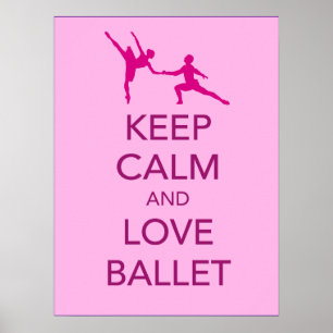 Hou de kleine ballet en de liefdesballet afdrukken poster
