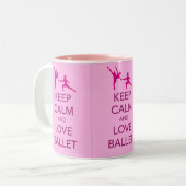 Hou de kleine ballet en de liefdesballet afdrukken tweekleurige koffiemok (Voorkant links)