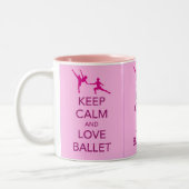 Hou de kleine ballet en de liefdesballet afdrukken tweekleurige koffiemok (Links)