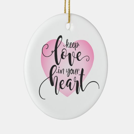 Hou de liefde in je hart Valentijn | Versiering Keramisch Ornament (Rechts)