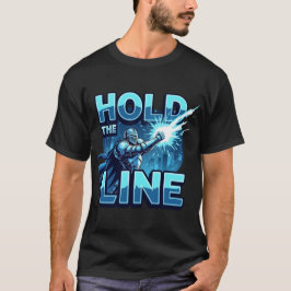 Hou De Linie Futuristische Held Gaming Motivatie T-shirt