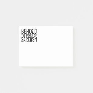 Hou de macht van Sarcasm in handen Post-it® Notes