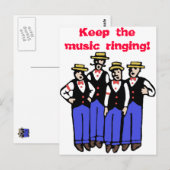 Hou de muziek aan het roken! briefkaart (Voorkant / Achterkant)