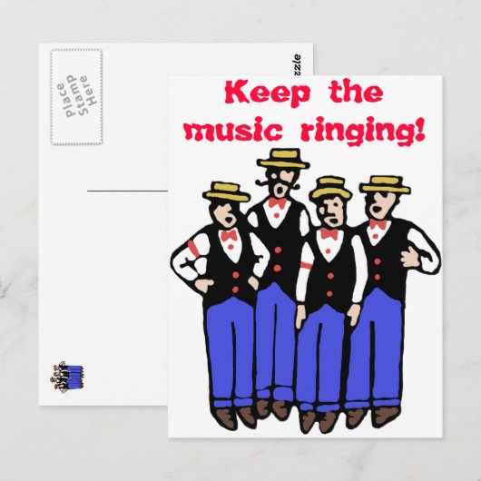 Hou de muziek aan het roken! briefkaart (Voorkant / Achterkant)