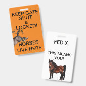 HOU DE POORT DICHT! BADGE (Voor- en achterkant)