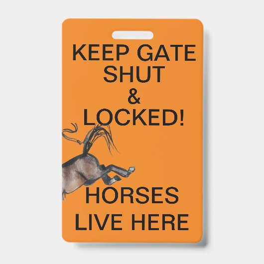 HOU DE POORT DICHT! BADGE (Voorzijde)