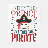 Hou de prins, ik neem de piraat fleece deken (Voorkant)