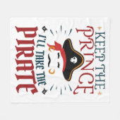 Hou de prins, ik neem de piraat fleece deken (Voorkant (Horizontaal))