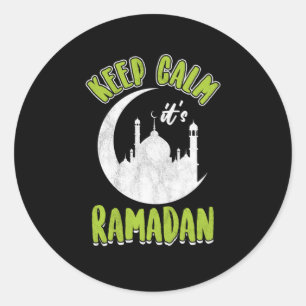 Hou de ramadan vol met moskeiharde islam ronde sticker