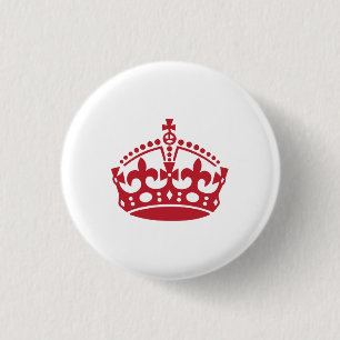 Hou de rode kruis rustig ronde button 3,2 cm
