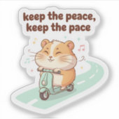 Hou de rust, hou het tempo – Mopscross scooter Sticker (Voorkant)
