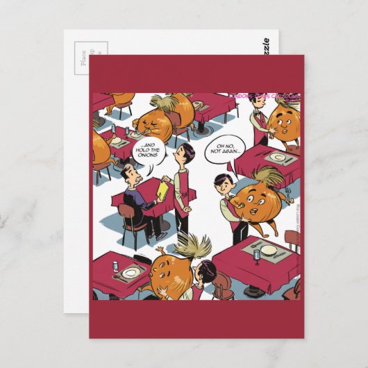 Hou de uien vast, alsjeblieft grappige vrienden briefkaart (Voorkant / Achterkant)