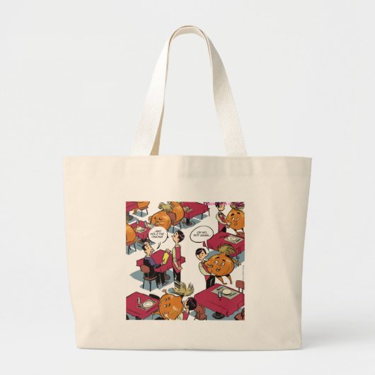 Hou de uien vast, alsjeblieft grappige vrienden grote tote bag (Voorkant)