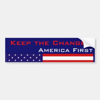Hou de verandering, Amerika eerst Bumpersticker