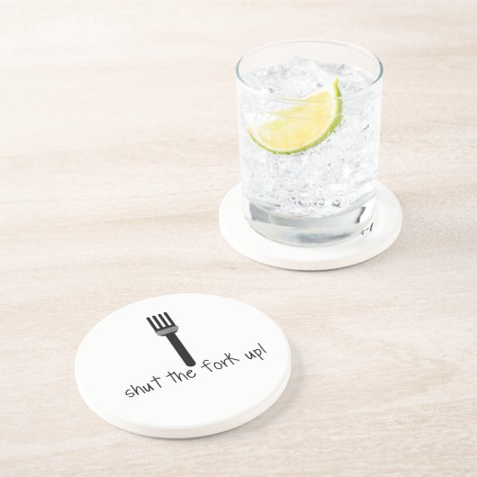 Hou de vork dicht zandsteen onderzetter (Zijkant)