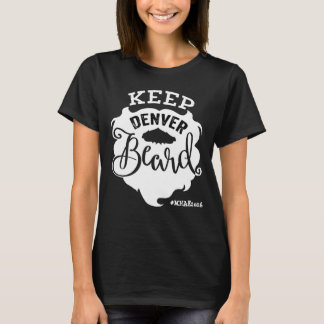"Hou Denver Beard" Vrouwen V-Neck Black T-shirt