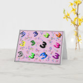 Hou drie vingers voor me omhoog! kaart (Gele Bloem)