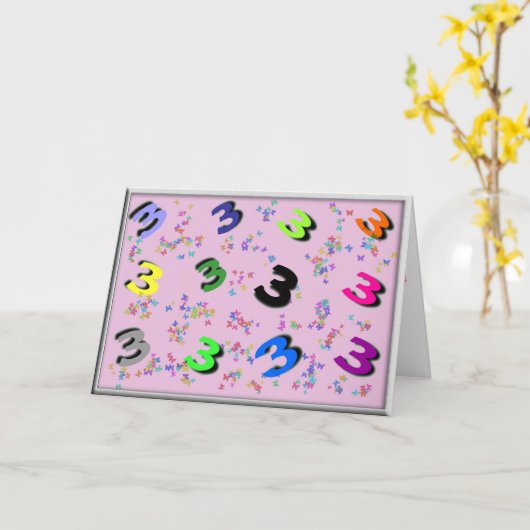 Hou drie vingers voor me omhoog! kaart (Gele Bloem)