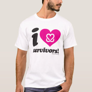 Hou een borst "I Love Survivors" T-Shirt