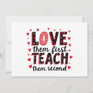 Hou eerst van ze, leer ze tweede - Inspirerend Kaart
