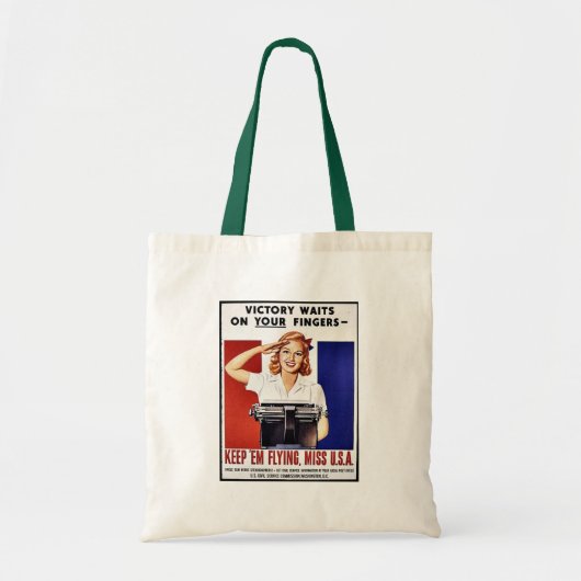 Hou 'Em Flying, Miss U.S.A. Tote Bag (Voorkant)