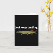 Hou enkel Casting Musky Gevist Kaart (Gele Bloem)