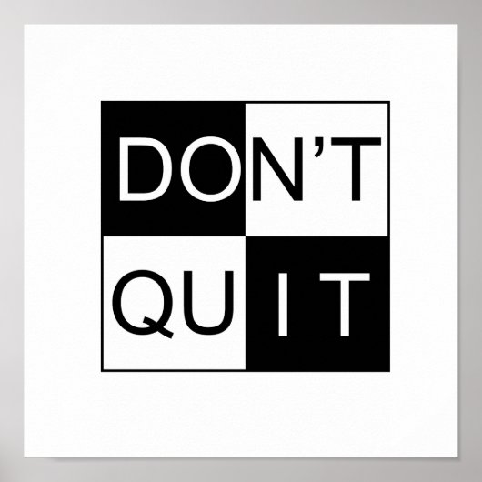 Hou er niet mee op, doe het zonder lijst poster (Voorkant)