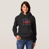 Hou er van of laat de Amerikaanse vlag achter Hoodie (Voorkant volledig)