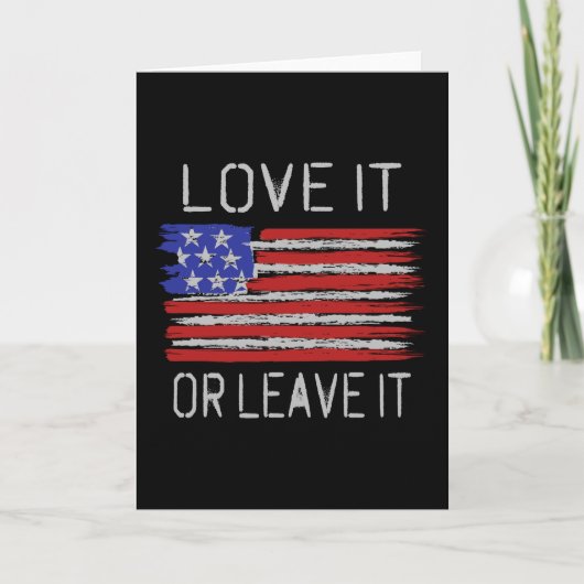 Hou er van of laat de Amerikaanse vlag achter Kaart (Voorkant)