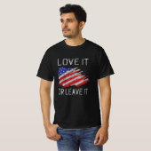 Hou er van of laat de Amerikaanse vlag achter T-shirt (Voorkant volledig)