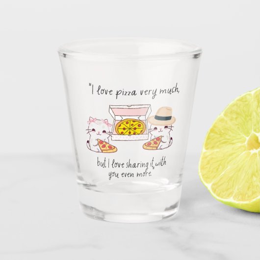 HOU ERG VAN PIZZA, KATTEN SHOT GLAS (Voorkant)