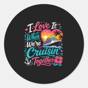 Hou ervan als een stel samen cruisen en bij elkaar ronde sticker