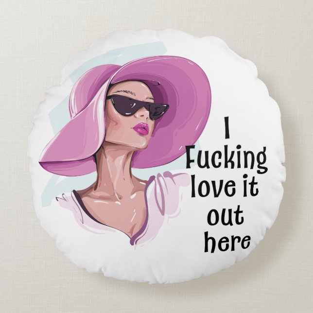 Hou ervan hier rond kussen (Voorkant)