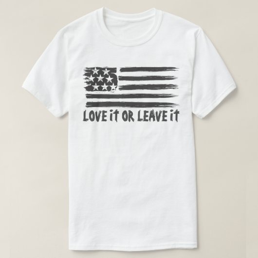 hou ervan of laat de amerikaanse vlag achter t-shirt (Design voorkant)