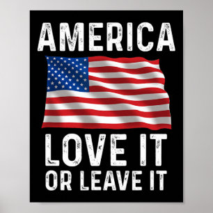 Hou ervan of laat het patriottische Amerikaanse vl Poster