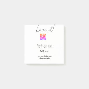 Hou ervan scan QR review sociale media deel foto n Post-it® Notes