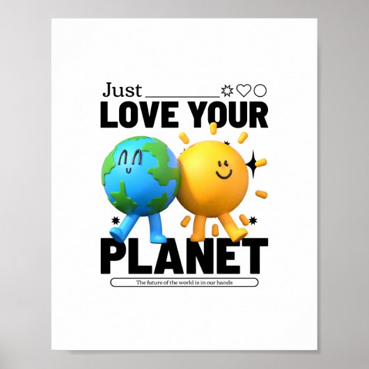 Hou gewoon van je planeet poster (Voorkant)