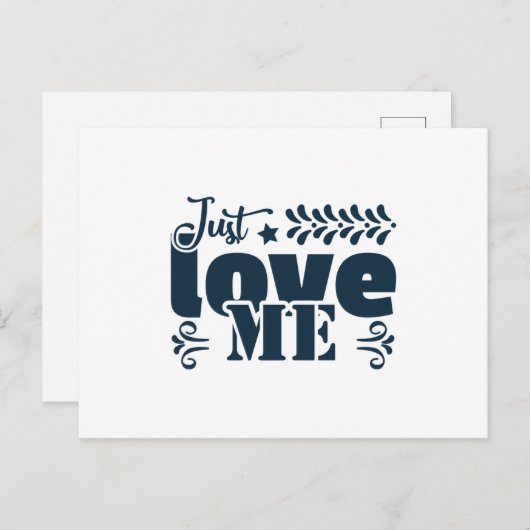 hou gewoon van me briefkaart (Voorkant / Achterkant)