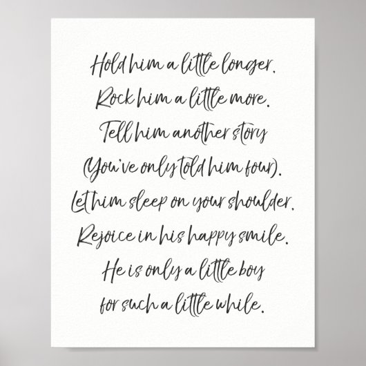 Hou hem vast, peuterie peuterkunst Quote art. Poster (Voorkant)