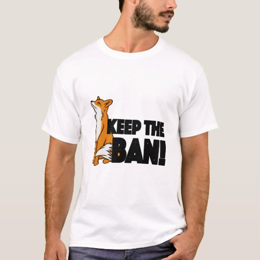 Hou het Ban! Anti-Fox Hunting Illustration T-shirt (Voorkant)