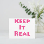 Hou het echt briefkaart (Staand voorkant)